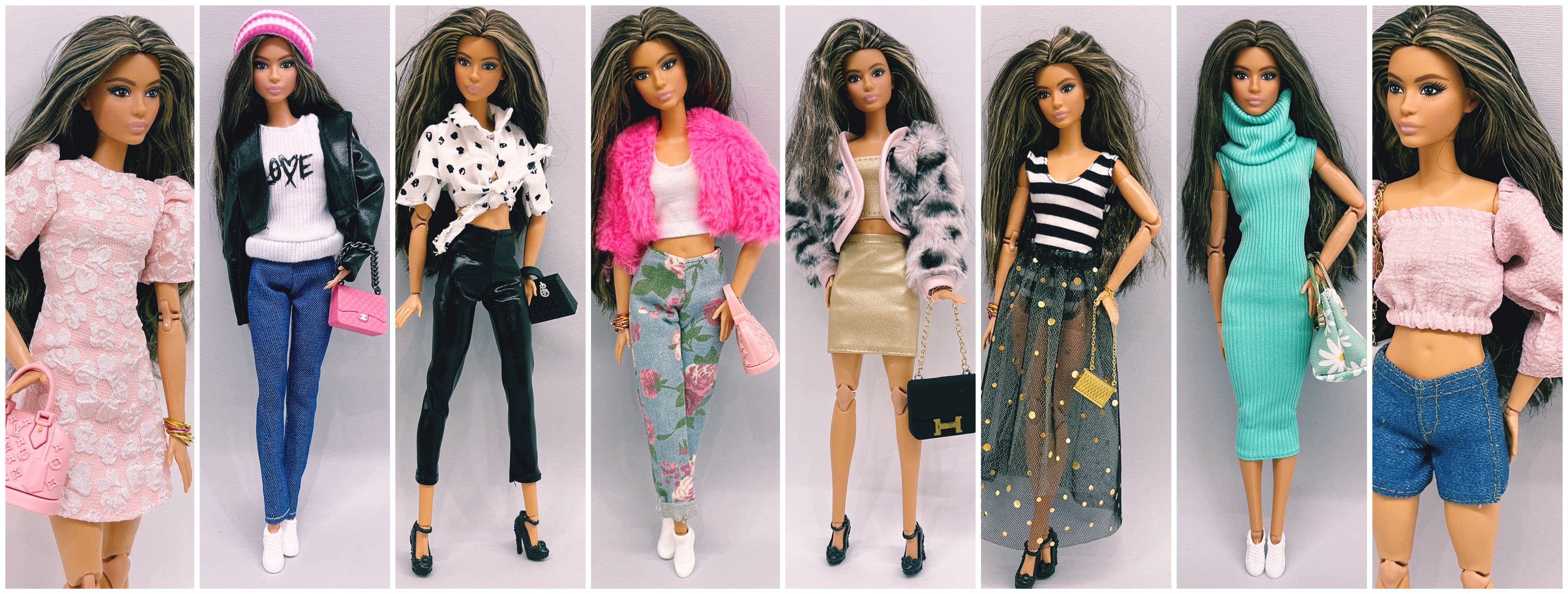 дрехи и аксесоари за кукла барби фешън пак комплект облекло за barbie