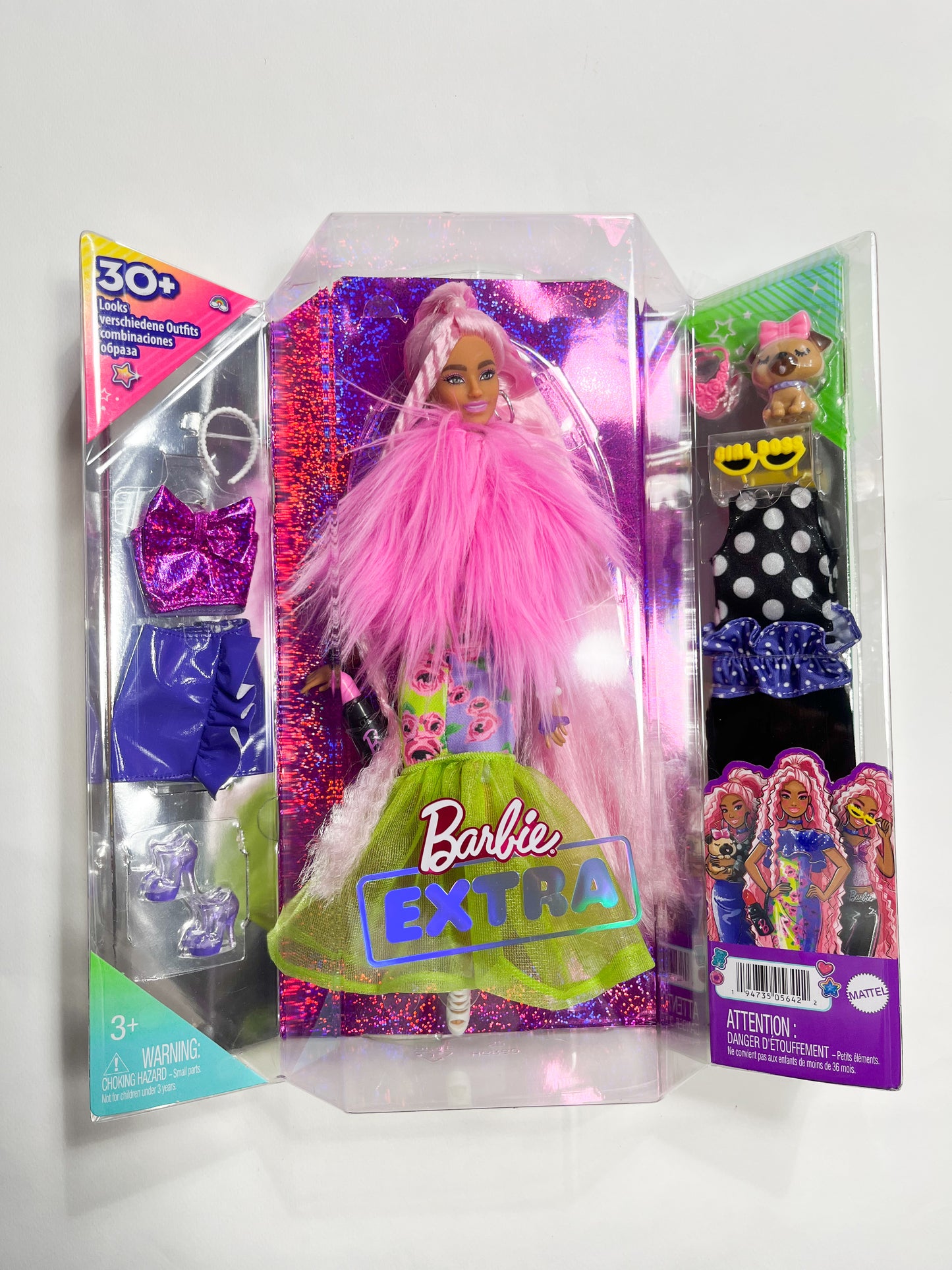 Barbie Extra Deluxe кукла с розова коса и 30 различни визии с дрехи и аксесоари