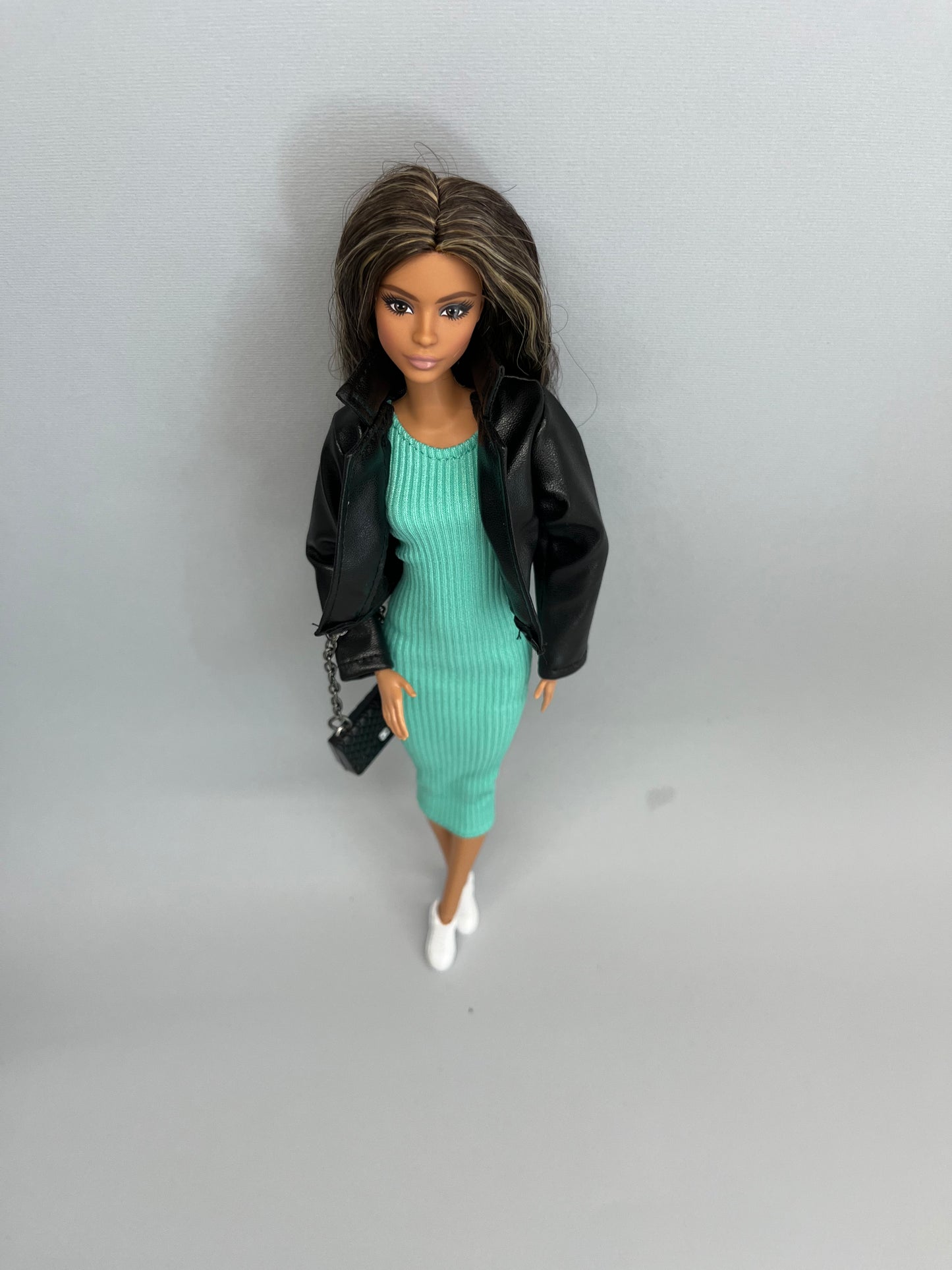 Dress with polo collar